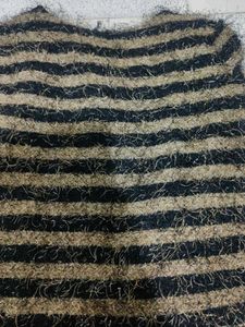 Striped Fuzzy Knit jacket size 34 to 36
