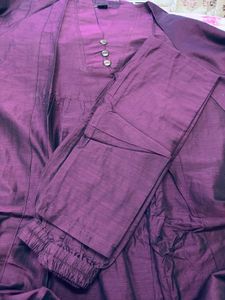 Burgundy Kurta Pant Set
