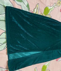 Elegant Teal Velvet Dress