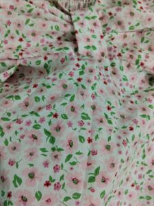 Floral Print Bow Top