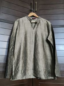 Ethnicity Men Vertical Stripes Ethnic Short Kurta