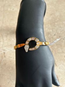 Elegant Gold-Tone Snake Bracelet