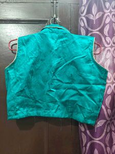 Teal Sleeveless Blouse