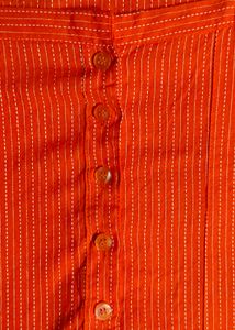 Square Neck Orange Cotton Top