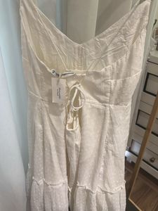 Abercrombie &amp; Fitch White Mini Georgette Dress