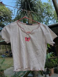 Cute Butterfly Crop Top