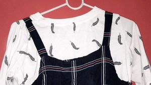 Cute Plaid Pinafore Dress