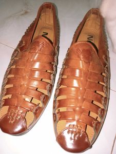 Neso Brown Leather Fisherman Sandals