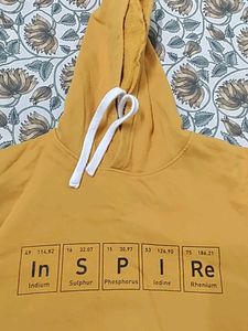 Campus sutra Graphic Print Hoodie - Mustard Yellow
