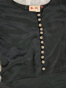 Elegant Black Anarkali Kurta