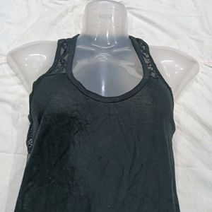 Black Lace👗 Trim Tank Top