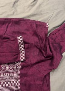 Embroidered Cotton Kurta