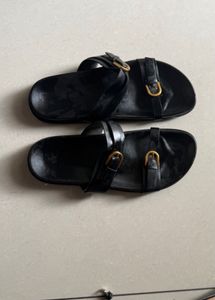 Stylish Black Buckled Sandals