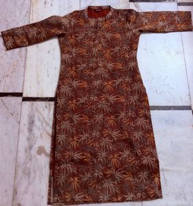 Women's Long Top – Rust Brown