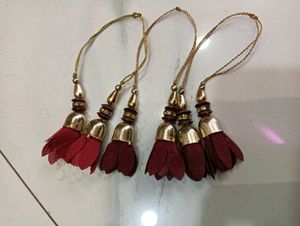 Pink & Gold Tassels
