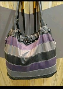 Striped Hobo Bag