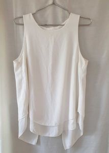 White Styled Back Top