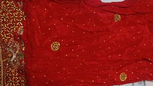 Vibrant Red Embellished Kurta Set