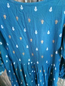 Teal Embroidered Kurta