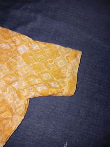 Elegant Yellow Printed Kurta