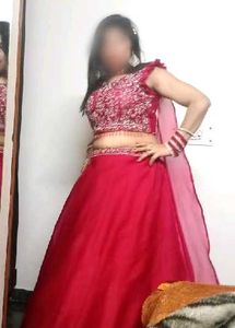 mehroon Embroidered Lehenga Choli
