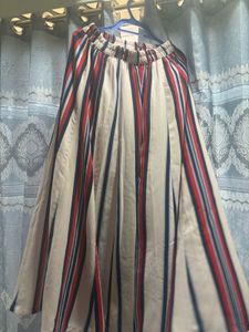 Striped Wide Leg Plazzo Pants With Astar