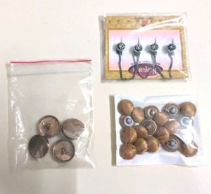 Set of 4  Button & Decorative Buttons
