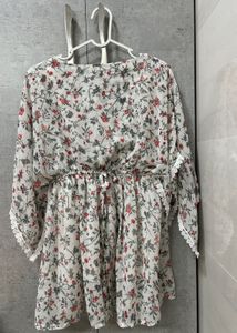 Chic Floral Print Tunic Top
