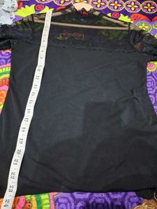 Elegant Black Lace Mock Neck Top