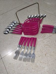 Stylish Cutlery Set with Holder