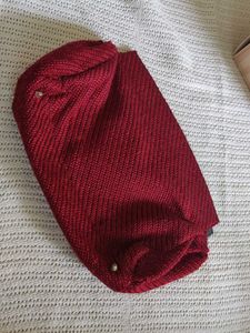 Chic Red Studded Clutch
