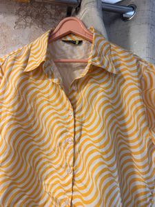 Trendy Retro Wave Crop Top, Bust- 36/34