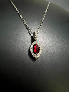 Elegant Red Stone Pendant Necklace