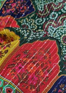new designer Green duppata with Bandhani Print
