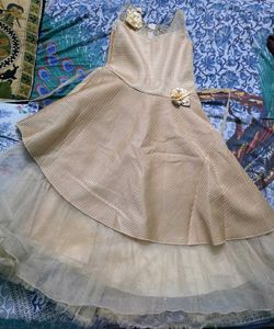 Nude Textured Fit &amp; Flare Party Dress