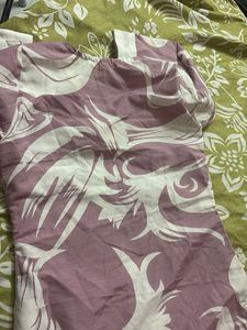 Stylish Pink Floral Print Kurta