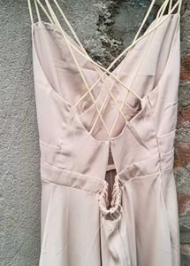 Elegant Beige Midi Dress