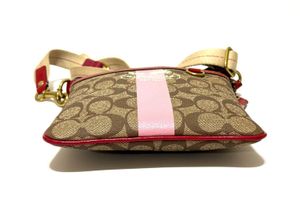 Coach Heritage Signature Canvas Striped Crossbody