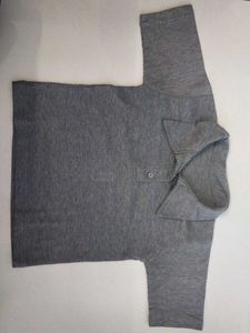 Grey Henley Neck Top
