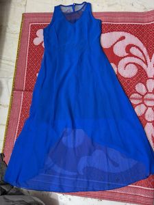 Stunning Blue High-Low Dress