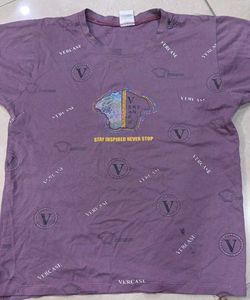 Cute Purple T-Shirt and Jeans Set