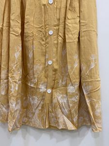 Flowy Yellow Floral Print Skirt