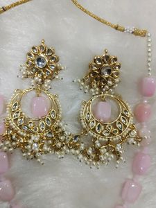 Kundan And Original Stone Necklace Set