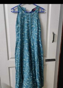 Blue Floral Print Kurta Set