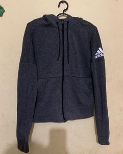 Adidas Grey Zip-Up Hoodie ⭐️S size