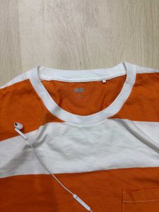 Striped Orange &amp; White T-Shirt