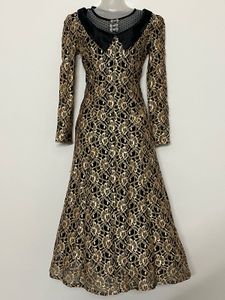 Pintresty Elegant Gold Lace Gown