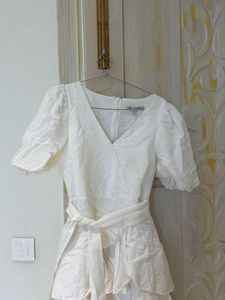 Chic White Tiered Mini Dress