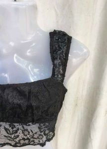Y2K black crop top