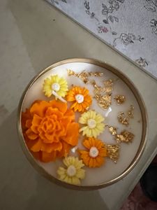 Decorative Floral Scented Candle